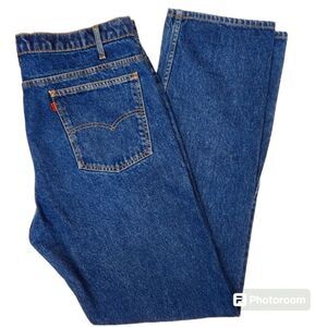 Levi's Vintage 90s Paper Tag Orange Tab Medium Blue Straight Fit Jeans 38x34
